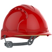 JSP EVO2 Safety Helmet - Vented Slip Ratchet Mid Peak Red