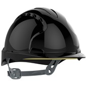 JSP EVO2 Safety Helmet - Vented Slip Ratchet Mid Peak Black