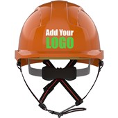 JSP EVOLite Skyworker Custom Printed Industrial Working At Height Safety Helmet - Vented Wheel Ratchet Micro Peak