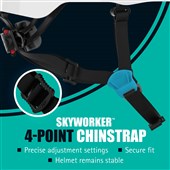 JSP EVOLite Skyworker Industrial Working At Height Safety Helmet - Vented Wheel Ratchet Micro Peak