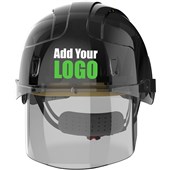 JSP EVO VISTAshield Custom Printed Safety Helmet with Integrated Faceshield - Vented - Wheel Ratchet