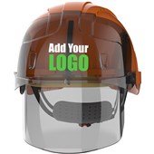 JSP EVO VISTAshield Custom Printed Safety Helmet with Integrated Faceshield - Vented - Wheel Ratchet