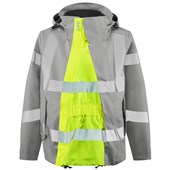 Leo Workwear Yellow EcoViz Maternity Expander for Rosemoor Women's Hi Vis Jacket