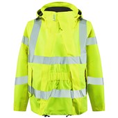 Leo Workwear Yellow EcoViz Maternity Expander for Rosemoor Women's Hi Vis Jacket