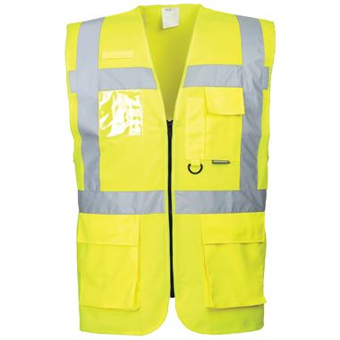 Portwest S476 Berlin Yellow Executive Hi Vis Vest