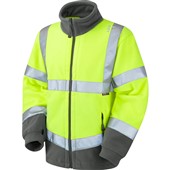 Leo Workwear Hartland Yellow EcoViz Hi Vis Fleece Jacket