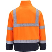 Portwest F301 Orange/Navy Mesh Lined Two Tone Hi Vis Fleece