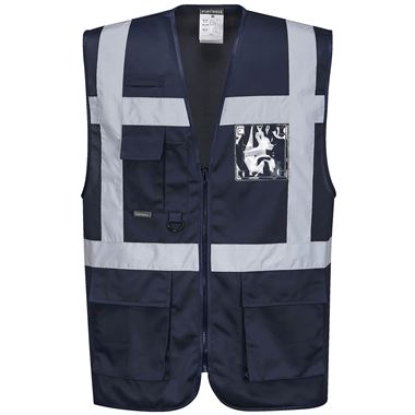 Portwest F476 Navy Hi Vis Executive Vest | Safetec Direct