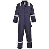 Portwest F813 Navy Iona Polycotton Hi Vis Coverall