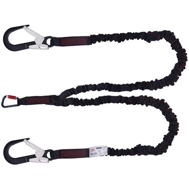 JSP FAR0405 K2 Twin Tail Elasticated Fall Arrest Lanyard - 2m Length