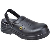 Portwest FC03 Compositelite ESD Anti Static Perforated Safety Clog SB AE - Black