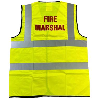FIRE MARSHAL Pre-Printed Yellow Hi Vis Vest