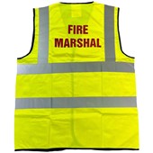 FIRE MARSHAL Pre-Printed Yellow Hi Vis Vest