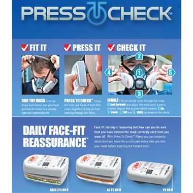 JSP Force 8 Half Mask with P3D Press To Check Filter BHT0A3-0L5-N00 JSP Force 8 Half Mask with P3D Press To Check Filter BHT0A3-0L5-N00
