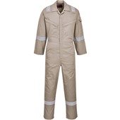 Portwest FR21 Bizflame Plus Flame Resistant Anti Static Super Lightweight Coverall 210g Khaki