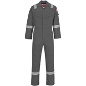Portwest FR21 Bizflame Plus Flame Resistant Anti Static Super Lightweight Coverall 210g Grey