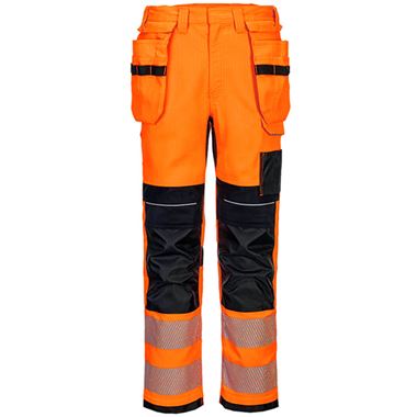 Portwest Modaflame PW3 FR415 Rail Orange Inherent Flame Retardant Anti Static Arc Flash Multi-Norm Hi Vis Holster Trousers