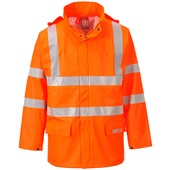 Portwest FR41 Orange Sealtex Flame Waterproof Flame Resistant Anti Static Hi Vis Jacket