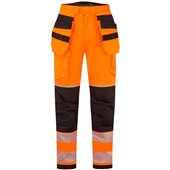 Portwest Modaflame PW3 FR427 Rail Orange Inherent Flame Retardant Anti Static Arc Flash Waterproof Padded Hi Vis Winter Holster Trousers