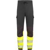 Portwest Modaflame PW3 FR433 Yellow Inherent Flame Retardant Anti Static Arc Flash Class 1 Hi Vis Jogger