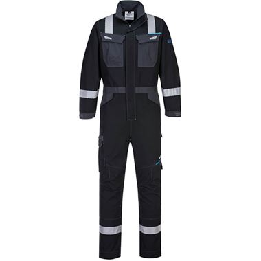 Portwest FR503 WX3 Stretch Black Modaflame Inherent Flame Resistant Anti Static Arc Coverall 280g