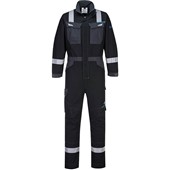 Portwest FR503 WX3 Stretch Black Modaflame Inherent Flame Resistant Anti Static Arc Coverall 280g