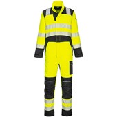 Portwest FR507 PW3 Yellow/Black Modaflame Inherent Flame Resistant Anti Static Coverall