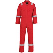 Portwest FR50 Bizflame Plus Iona Reflective Flame Retardant Anti Static Coverall 350g Red
