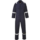 Portwest FR50 Bizflame Plus Iona Reflective Flame Retardant Anti Static Coverall 350g Navy