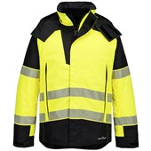 Portwest Modaflame PW3 FR606 Yellow Inherent Flame Retardant Anti Static Arc Flash Multi-Norm Waterproof Padded Hi Vis Winter Jacket