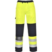 Portwest FR62 Yellow/Navy Bizflame Multi Flame Resistant Anti Static Arc Hi Vis Trousers