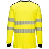 Portwest Modaflame PW3 FR701 Yellow Inherent Flame Retardant Anti Static Arc Flash Hi Vis Long Sleeve T-Shirt