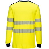 Portwest Modaflame PW3 FR701 Yellow Inherent Flame Retardant Anti Static Arc Flash Hi Vis Long Sleeve T-Shirt