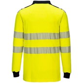 Portwest Modaflame PW3 FR702 Yellow Inherent Flame Retardant Anti Static Arc Flash Hi Vis Long Sleeve Polo Shirt