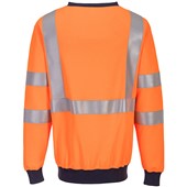 Portwest FR703 Orange Modaflame Knit Inherent Flame Resistant Anti Static Arc Hi Vis Sweatshirt