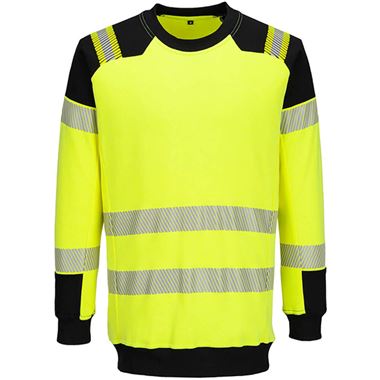 Portwest Modaflame PW3 FR707 Yellow Inherent Flame Retardant Anti Static Arc Flash Hi Vis Sweatshirt
