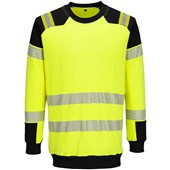 Portwest Modaflame PW3 FR707 Yellow Inherent Flame Retardant Anti Static Arc Flash Hi Vis Sweatshirt