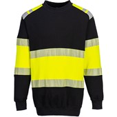 Portwest Modaflame PW3 FR716 Yellow ARC Flash Flame Retardant Inherent Hi Vis Class 1 Sweatshirt