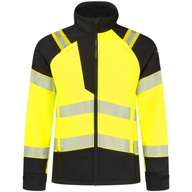 Portwest Modaflame PW3 FR718 Yellow Inherent Flame Retardant Anti Static Arc Flash Multi-Norm Hi Vis Softshell Jacket (3L)