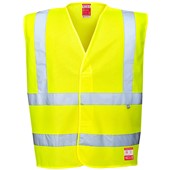 Portwest FR71 Yellow Bizflame Work Flame Resistant Anti Static Hi Vis Vest