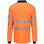 Portwest Modaflame PW3 FR734 Rail Orange Inherent Flame Retardant Anti Static Arc Flash Hi Vis Long Sleeve Polo Shirt