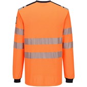 Portwest Modaflame PW3 FR736 Rail Orange Inherent Flame Retardant Anti Static Arc Flash Hi Vis Long Sleeve T-Shirt