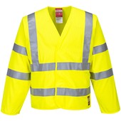 Portwest FR85 Yelllow Bizflame Work Flame Resistant Anti Static Long Sleeve Hi Vis Vest