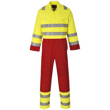 Portwest FR90 Yellow Bizflame Pro Flame Resistant Anti Static Hi Vis Services Coverall