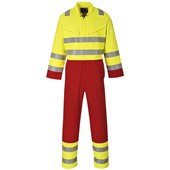 Portwest FR90 Yellow Bizflame Pro Flame Resistant Anti Static Hi Vis Services Coverall