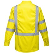 Portwest FR95 Yellow Bizflame 88/12 Flame Resistant Hi Vis Shirt