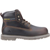 Amblers FS164 Brown Goodyear Welted Safety Boot SBP FO SRA