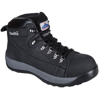 Portwest FW31 Black Steelite Mid Cut Nubuck Safety Boot SB Portwest FW31 Black Steelite Mid Cut Nubuck Safety Boot SB