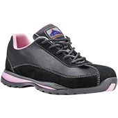 Portwest FW39 Steelite Ladies Safety Trainer S1P HRO SRC - Black Pink