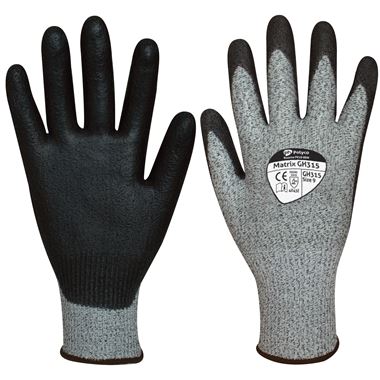 Polyco Matrix GH315 Cut E Cut Resistant Gloves with PU Palm - 13g